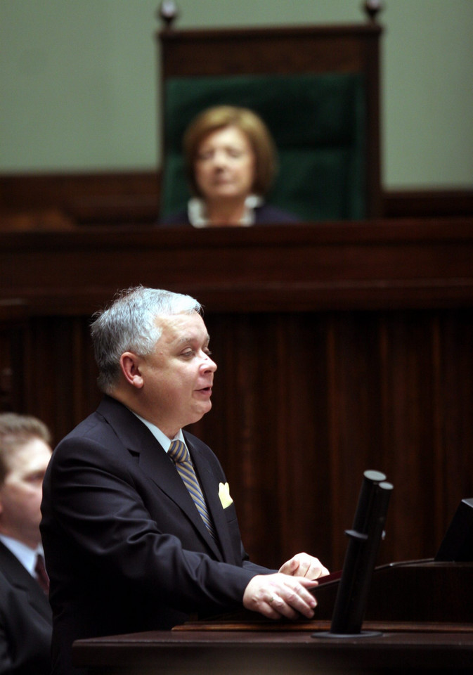 ZAPRZYSIĘŻENIE PREZYDENTA LECHA KACZYŃSKIEGO.