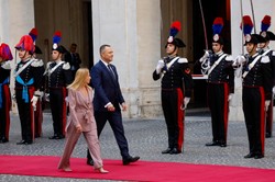 Karol Nawrocki u Giorgii Meloni w Palazzo Chigi. Pierwsze takie spotkanie