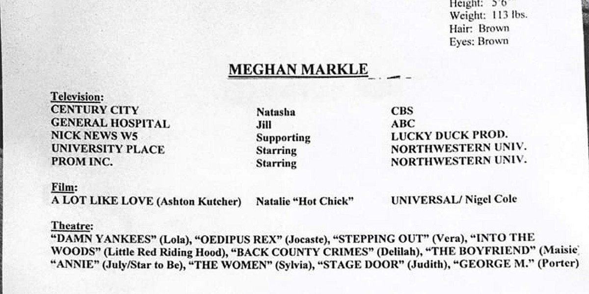 CV Meghan Markle