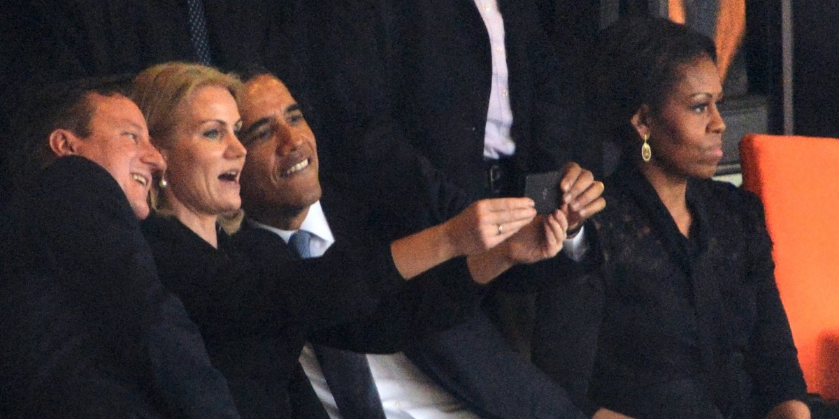 Nelson Mandela, obama, selfie