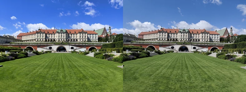 Porównanie zdjęć z modułu standardowego wykonanych w trybie domyślnym (po lewej) oraz z wykorzystaniem trybu kolorów Zeiss (kliknij, aby powiększyć)