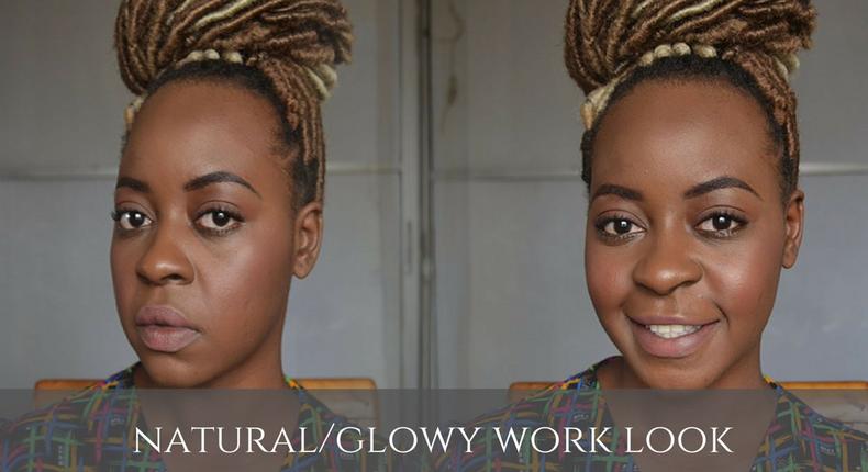 Deola Adebiyi shows how to perfect a natural/glowy work makeup look