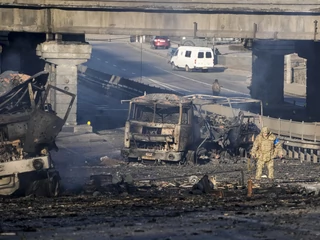 Sobotni poranek w Kijowie. Tego dnia rosyjskie wojska przeprowadziły szturm na stolicę Ukrainy. 26 lutego 2022 r.