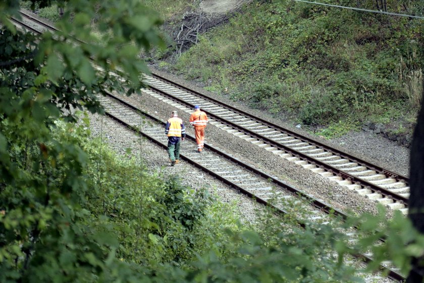 Oczyszczanie 65. km trasy Wrocław-Wałbrzych