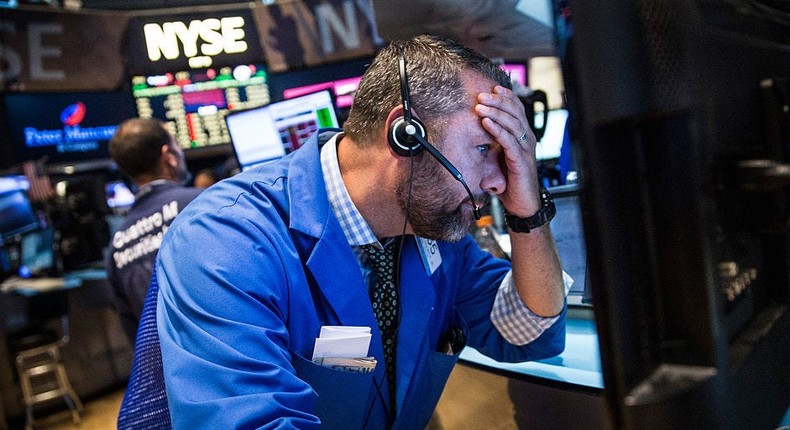 A trader works on the floor of the New York Stock Exchange