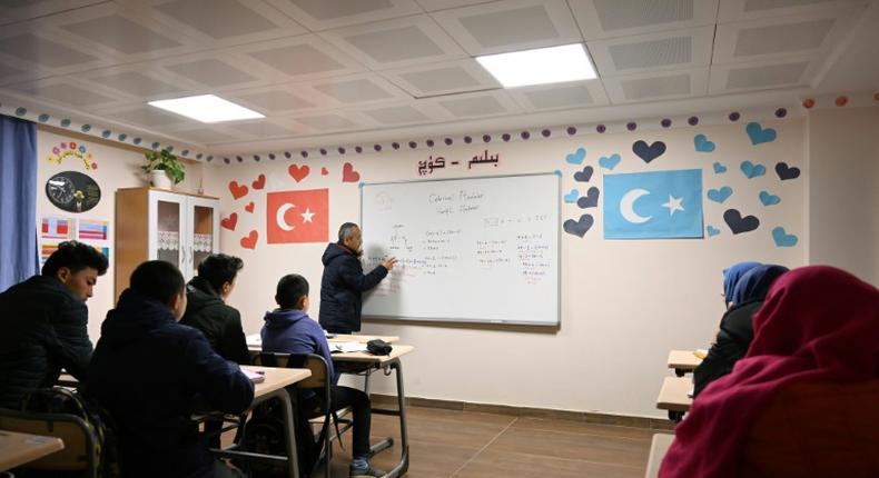 At a school on the outskirts of Istanbul, Uighur child refugees from China study their language and culture