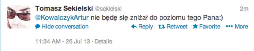 Tomasz Sekielski na Twitterze