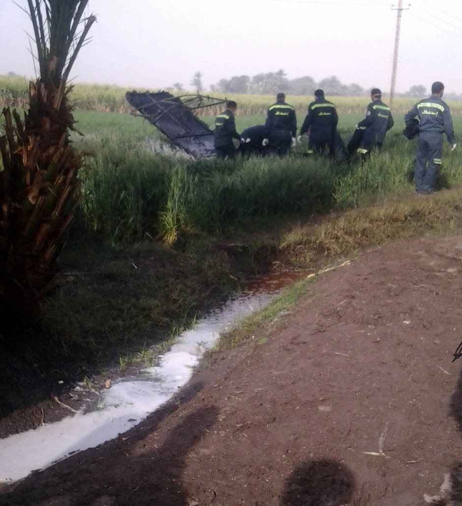 Policijski uviđaj na mestu pada balona