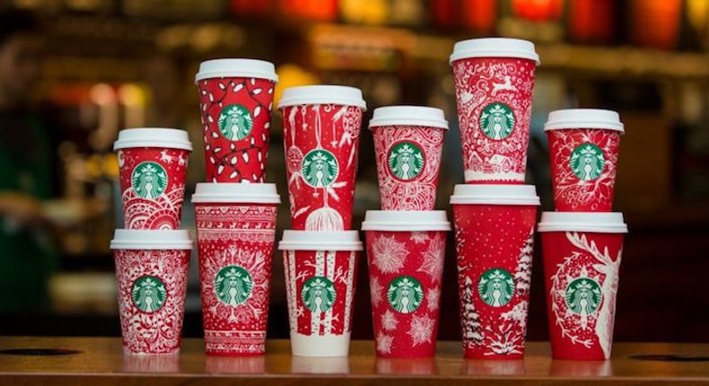 Starbucks holiday cups