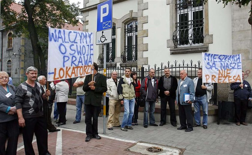 Protest lokatorów w Zabrzu