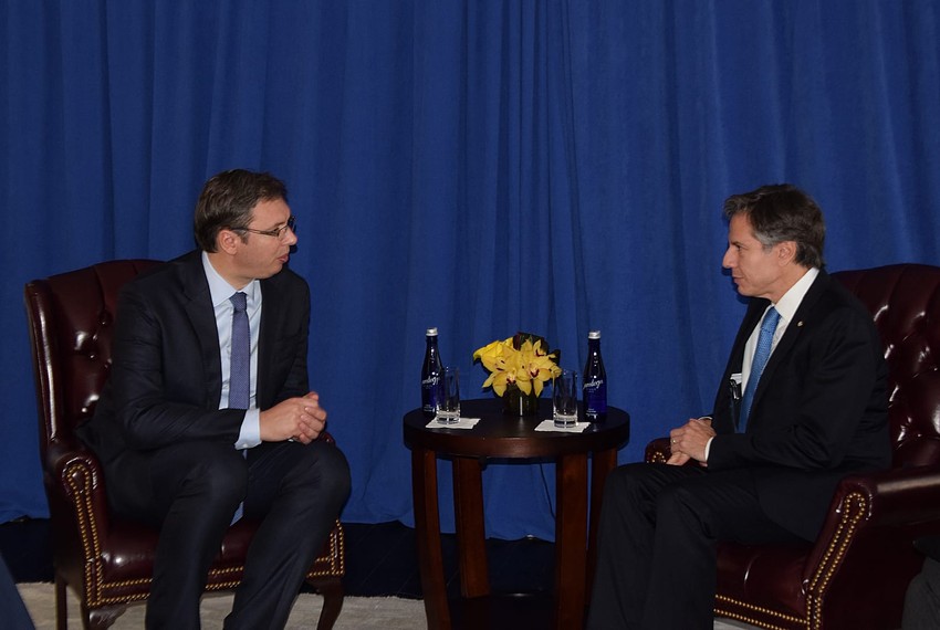 Aleksandar Vučić i Entoni Blinken