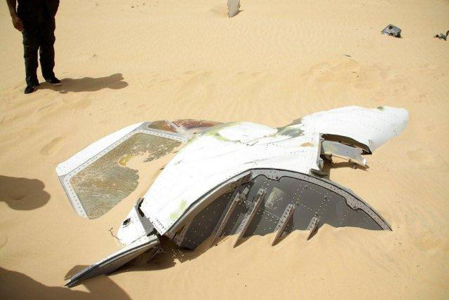 Szczątki samolotu UTA 772 na Saharze w Nigrze