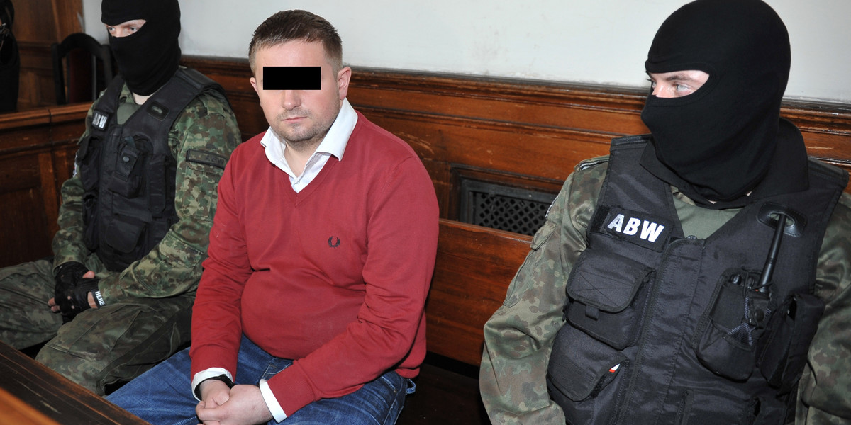 Marcin Plichta w trakcie odczytywania wyroku