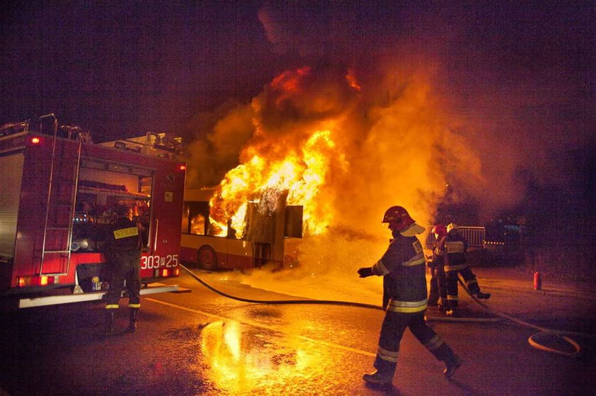 pożar autobusu