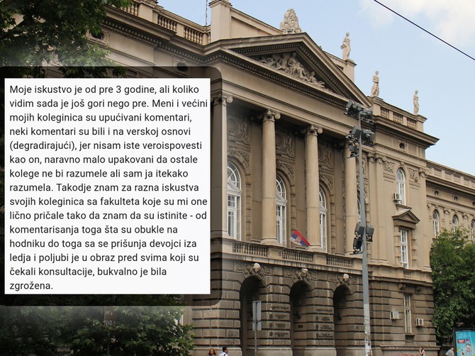 Studentkinje Arhitektonskog fakulteta i Beogradu o zlostavljanju koje su doživele foto: RINGIER/Dejan Briza/Instagram/anketa_arh.bg 