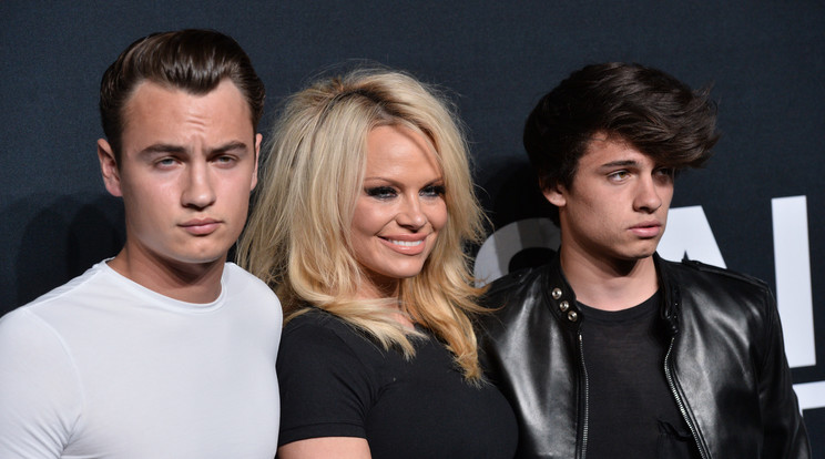 Pamela Anderson és a fiai / Fotó: Northfoto