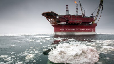 The Prirazlomnaya offshore ice-resistant oil-producing platform