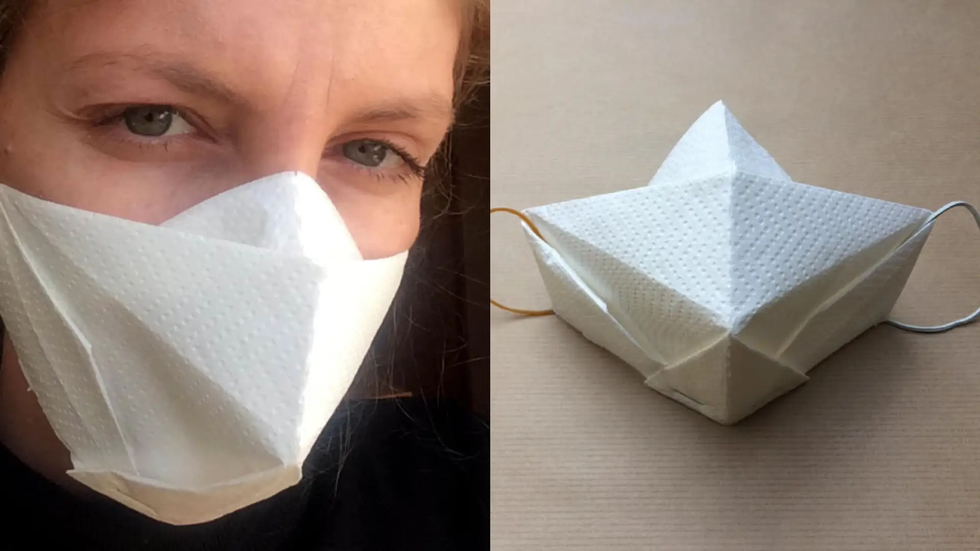 Maseczka Origami zaprojektowana przez Polkę. Każdy może zrobić ją w domu