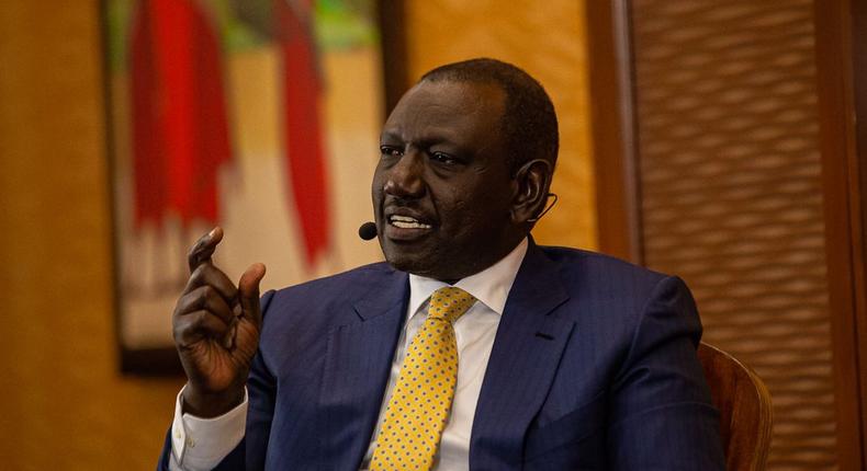 Deputy President William Ruto speaking during a town hall meeting at Serena Hotel 