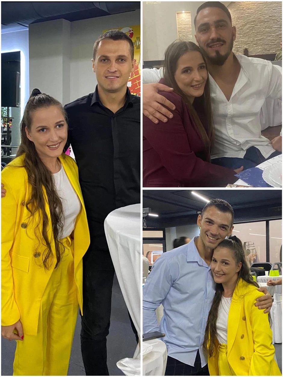 Aleksandra Novaković sa svojim trenerima