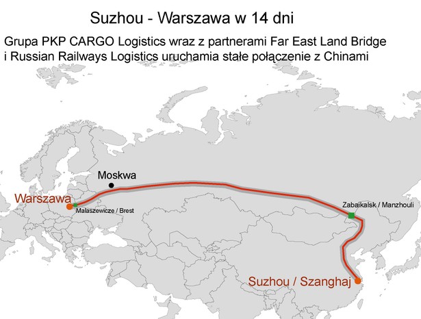 PKP Cargo będzie wozić towary z Chin