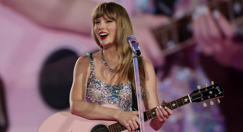 Taylor Swift performs at the Eras Tour in Singapore.Ashok Kumar/Getty Images