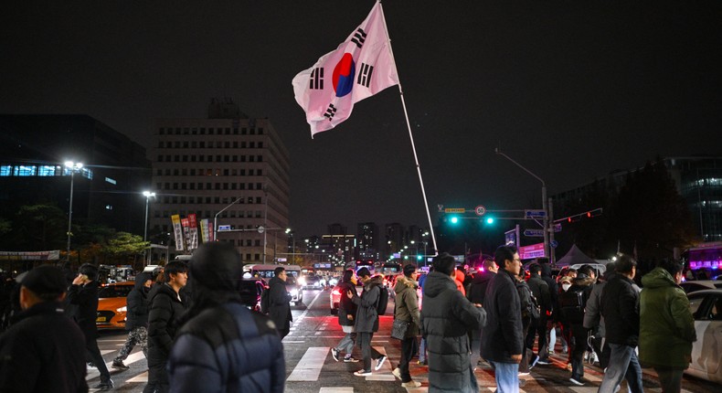 Andrew Minjun Park (not pictured), 27, participated in the protests outside the National Assembly building that went on till Wednesday morning.Anthony Wallace/AFP via Getty Images