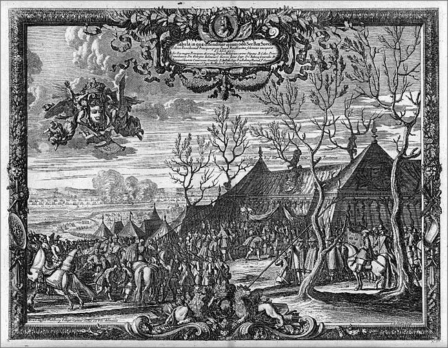 Jerzy Rakoczy u Karola Gustawa pod Modliborzycami, koniec 1657 w, Erik Dahlbergh, domena publiczna