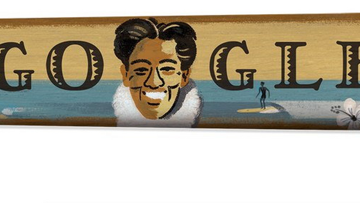 Duke Kahanamoku jest bohaterem Google Doodle. Dzisiaj przypada 125. rocznica urodzin hawajskiego pływaka, który także uważany jest za wynalazcę nowoczesnego surfingu.