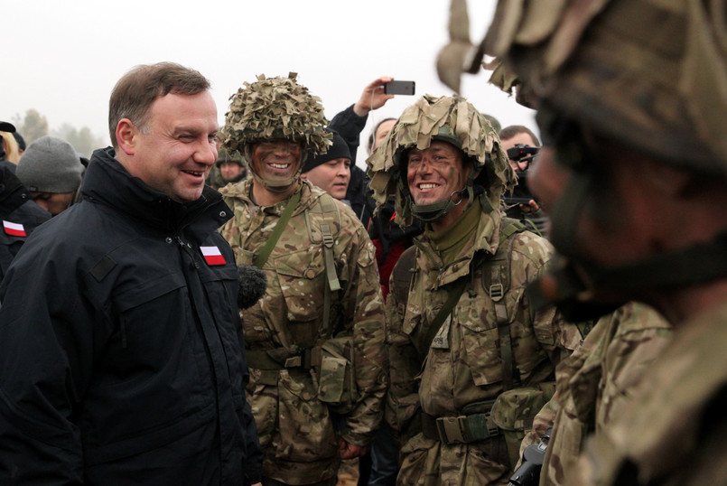 Andrzej Duda podkreślił, że ważna jest współpraca regularnego wojska z rezerwistami.