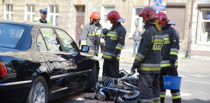 Skuter wpadł pod BMW