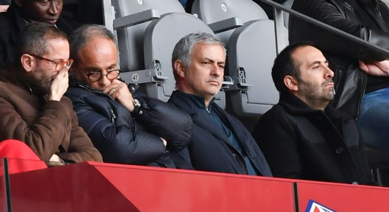 Planning for the future? Jose Mourinho was in the stands to run the role over Lille star Nicolas Pepe