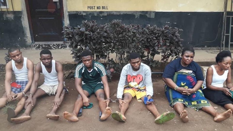 The suspects paraded by the police [NPF]