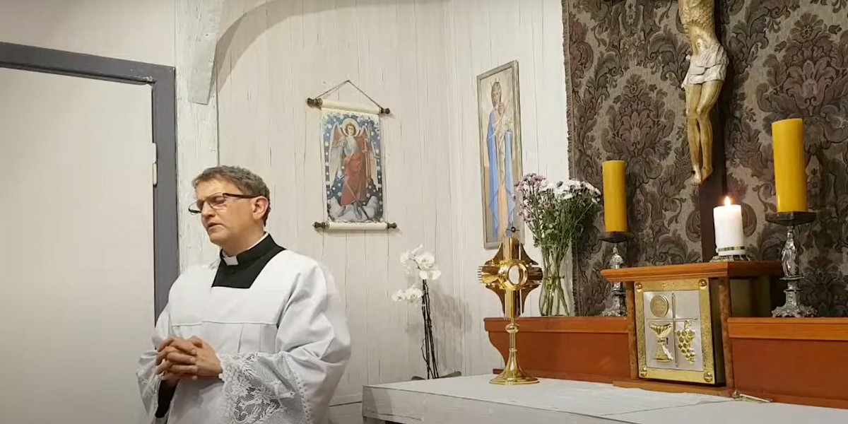 Michał Woźnicki odprawia msze w prywatnej kaplicy. Tym razem wypowiedział się o wyborach.