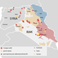 Mapa walk na terytorium Iraku i sąsiedniej Syrii 