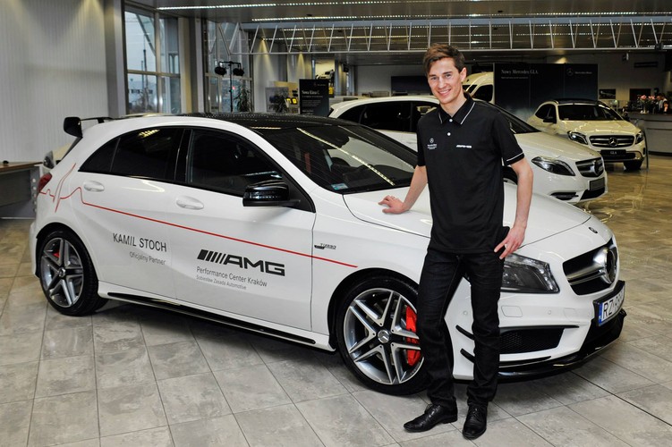 Kamil Stoch i jego mercedes A 45 AMG