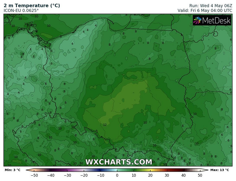 Noc będzie dość ciepła