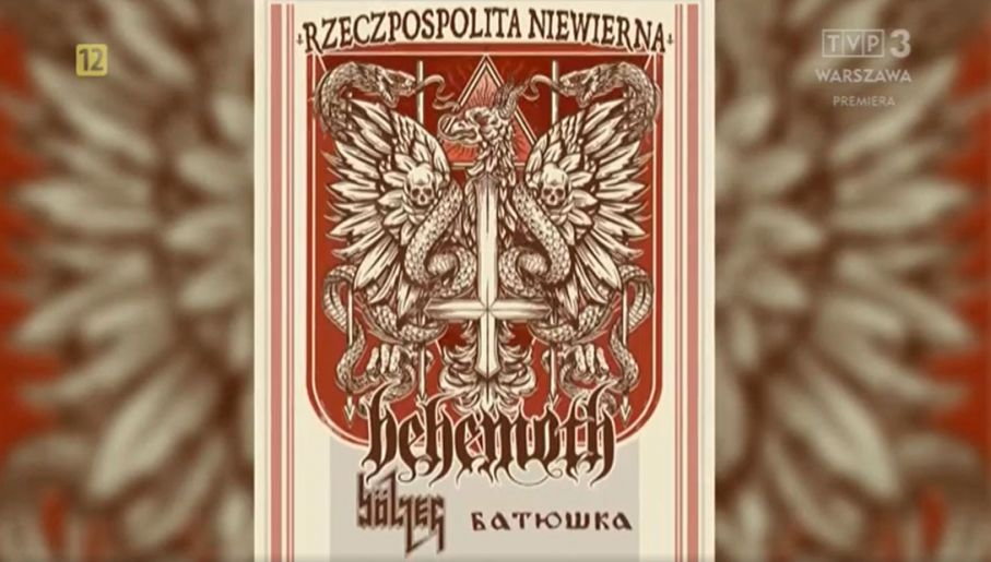 Plakat promujący trasę zespołu Behemoth