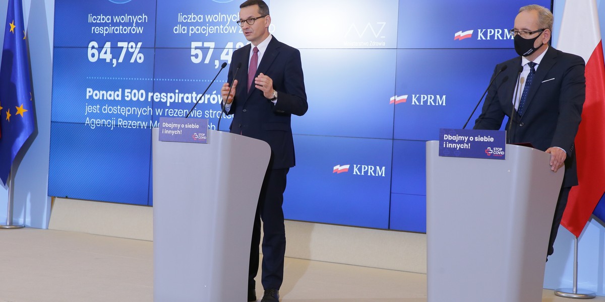 Mateusz Morawiecki i Adam Niedzielski.