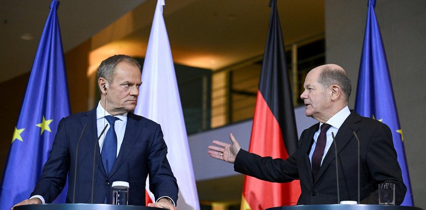 Tusk spotkał się z Scholzem w Berlinie. Padły słowa o "niemieckiej zbrodni"