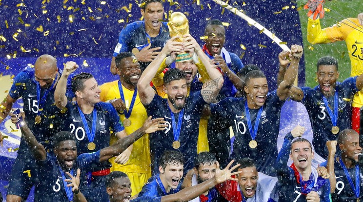 A Kylian Mbappé vezette francia válogatott címvédőként várja a vb-t /Fotó: Getty Images