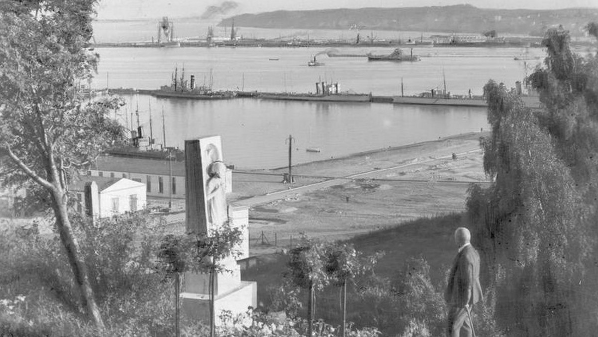 Port morski w Gdyni. Rok 1936