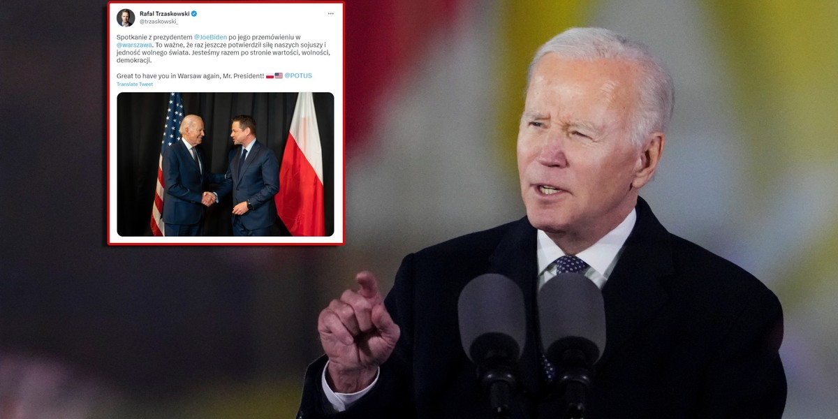 Joe Biden w Warszawie miał bardzo napięty grafik.