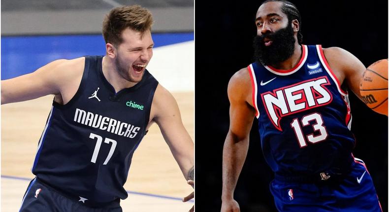 Luka Doncic and James Harden both make the all star team as reserves