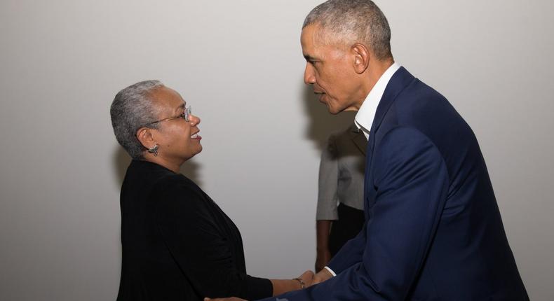 Obama applauds First Lady Margaret Kenyatta on a world stage