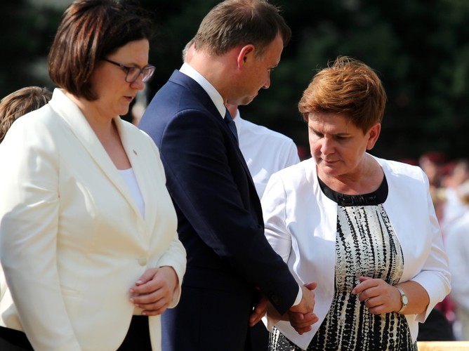 Małgorzata Sadurska, Beata Szydło i Andrzej Duda