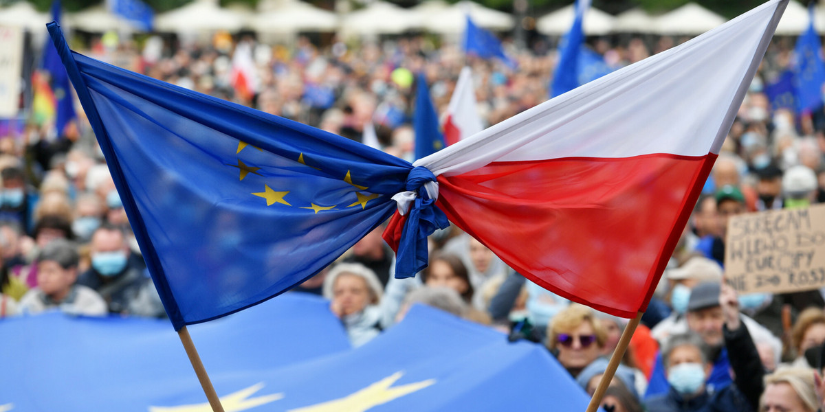 Po orzeczeniu TK w polskich miastach odbyły się manifestacje poparcia dla obecności Polski w UE