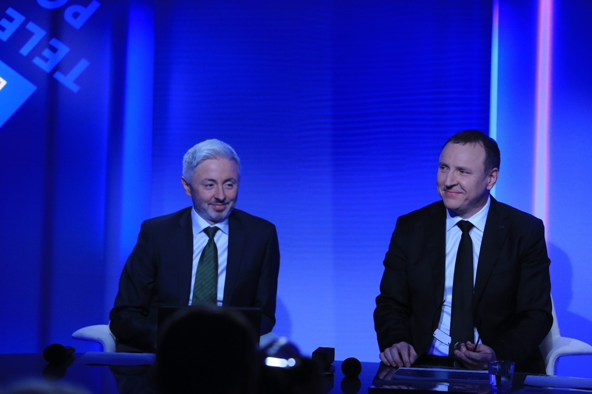 Członek Zarządu Maciej Stanecki i prezes Jacek Kurski