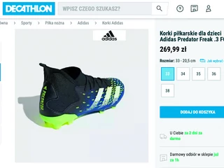 Decathlon w Polsce bardzo chętnie w swoim sklepie internetowym sprzedaje i promuje np. buty Adidasa