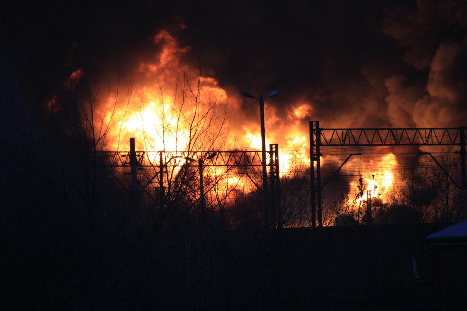 Pożar cystern w Białymstoku, fot. Agencja Glinka